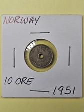COINS - NORWAY - 10 ORE 1951