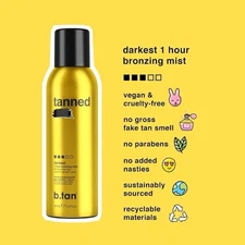 New!! b.tan Self Tanner Bronzing Mist | 1 Hour Express Sunless Tanning Spray 