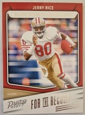 Jerry Rice 2024 Prestige Football For the Record #FR-JR San Francisco 49ers