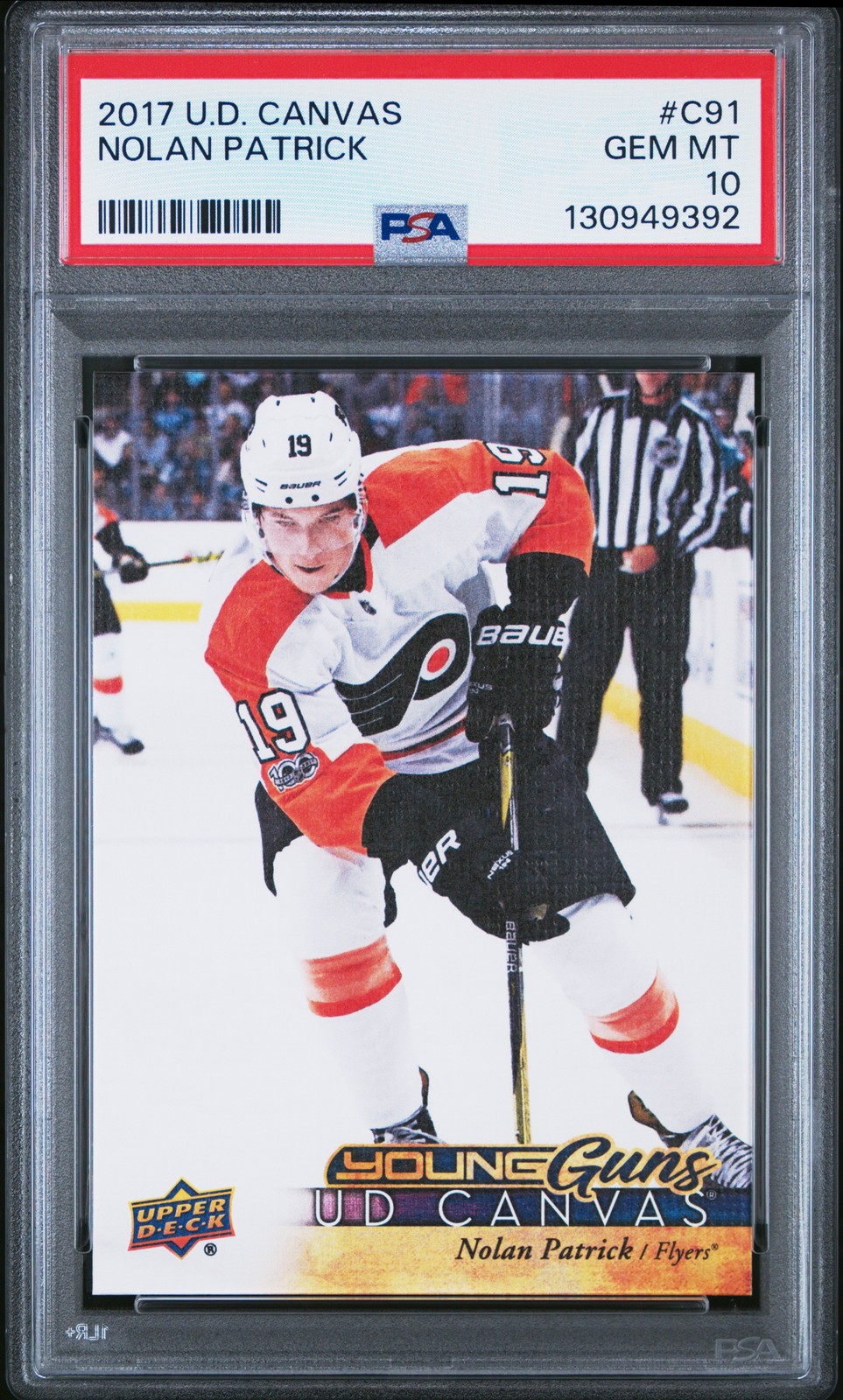 2017 Upper Deck Nolan Patrick (UD Canvas-Young Guns) #C91 PSA 10 Flyers (92)