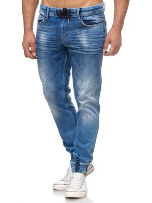 Tazzio Jeans Regular Straight Fit Herren Sweat Jogger Stretch Denim Hose Jogging