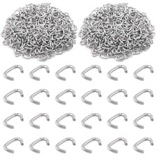 1000Pcs 3/8 Galvanized Hog Rings Assortment Kit, Professional Upholstery Hog ...
