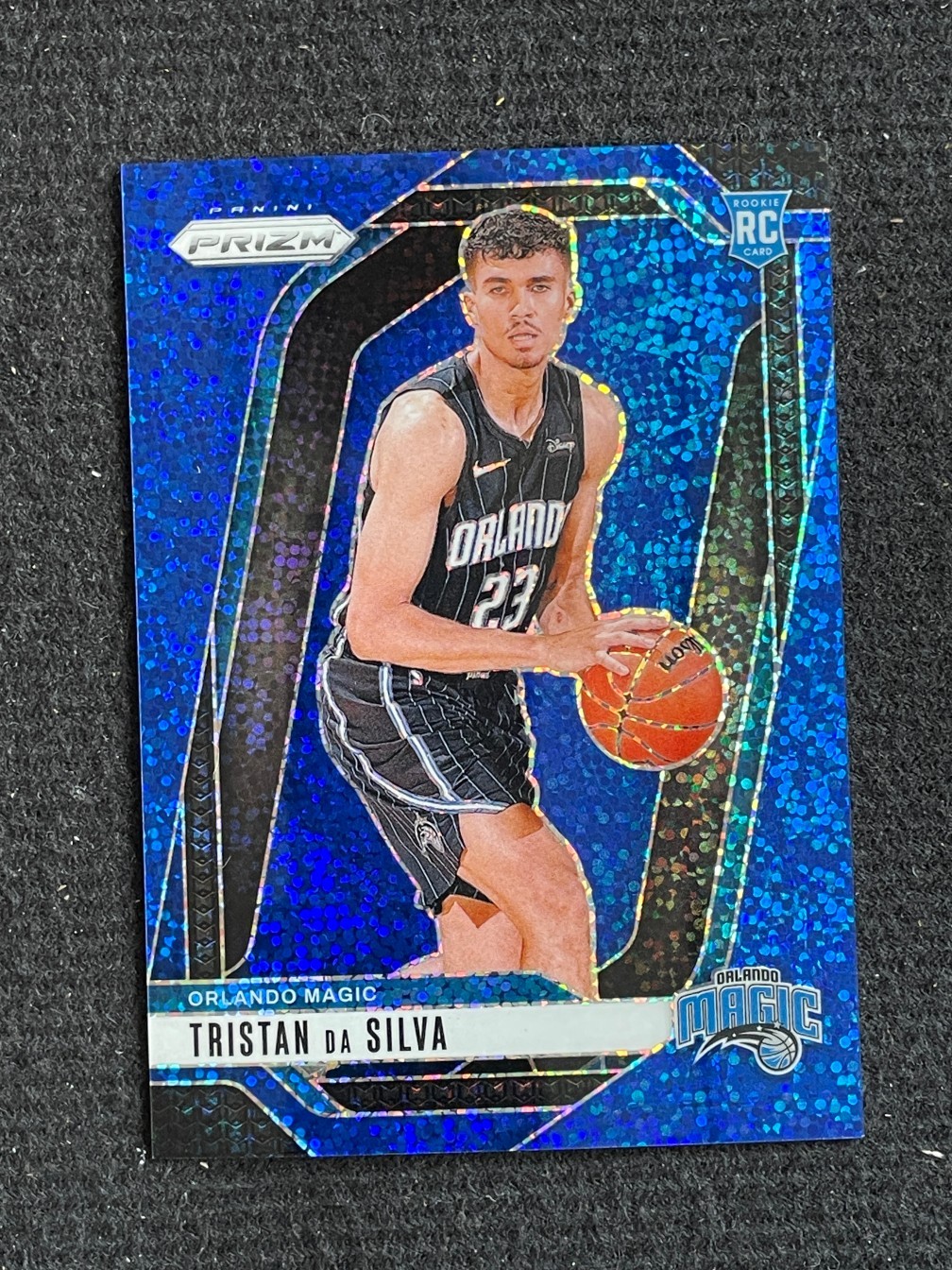 Tristan Da Silva 2024-25 Panini Prizm Blue Sparkle Prizm 040/144 RC #256