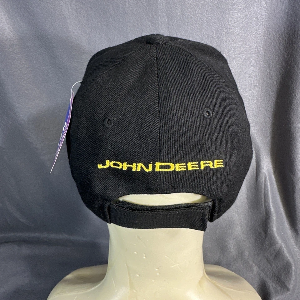 Gorra John Deere Negra Snapback Logo Ajustable Tractor Granja Nueva con Etiqueta Foto 3 de 4