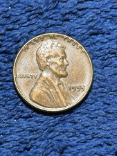 1955p Lincoln Wheat Cent Poor Mans Double Die Actual Coin Pictured 2
