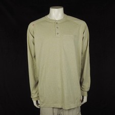 Ariat FR Flame Resistant Work Knit Tee Shirt Mens XLT Khaki Brown Cotton Henley