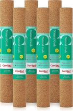 Con-Tact Brand Multi-Purpose Cork Shelf Liner, 18" X 4', Brown, Pack of 6