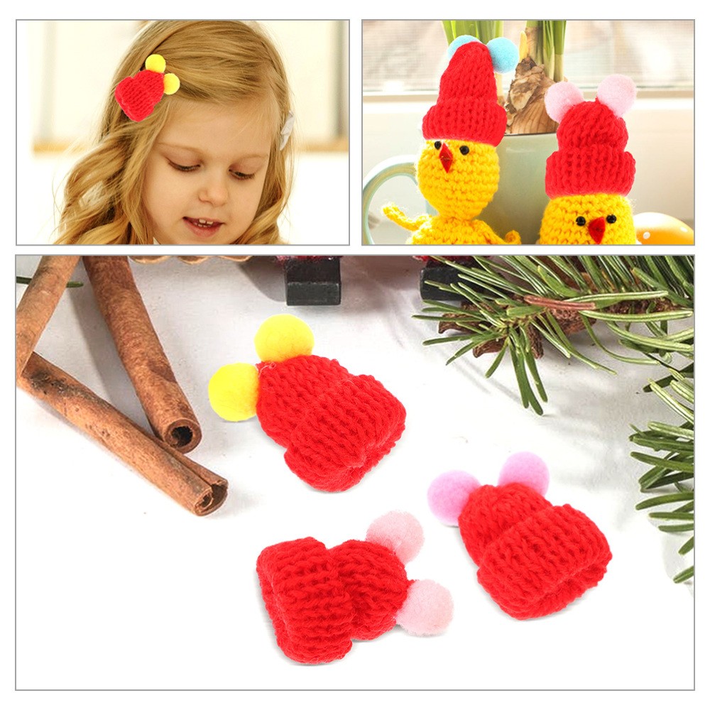 APL 50 Pezzi Mini Cappello in Maglia Decorazioni Cappello Artigianale Mini Cappelli Fai da Te