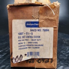 Joslyn Clark 100T S1-5 Control Station E-Stop NEMA 13 NAED 75804 600V New ✓