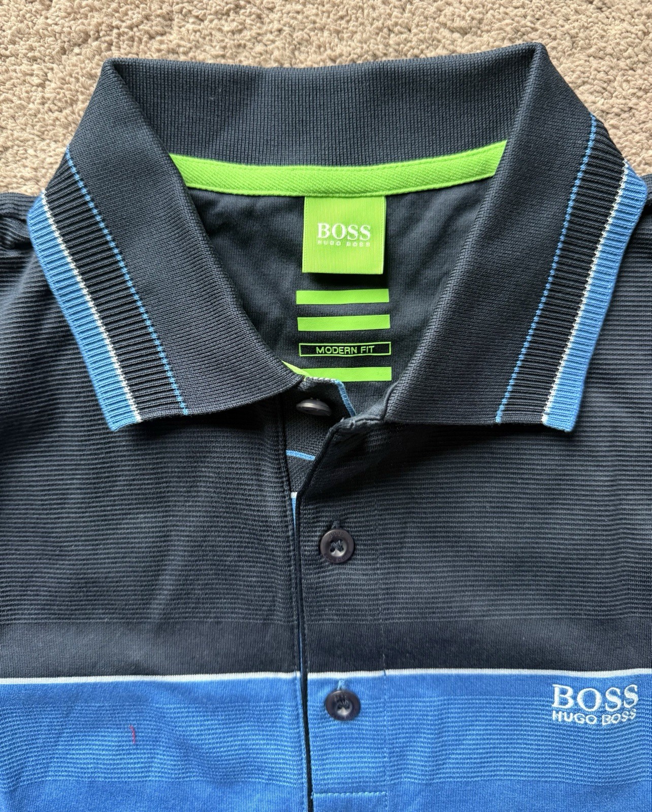 HUGO BOSS Short Sleeve Polo Shirt Modern Fit Men’s Medium - New thumbnail 5