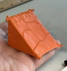 Orange Lean-To Tent Marx Playset Accessory Arctic Explorer IGY Satellite Vintage
