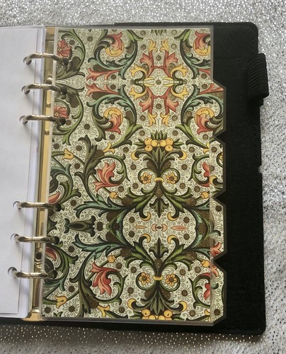 Filofax Personal Organiser Planner - Vintage Paisley Design Laminated Dividers - Picture 4 of 7