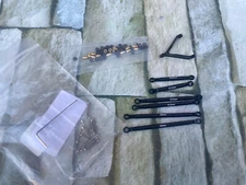 Aluminum Alloy Suspension Link Rod Linkage Set for 1/24 Axial SCX24 90081 RC Car