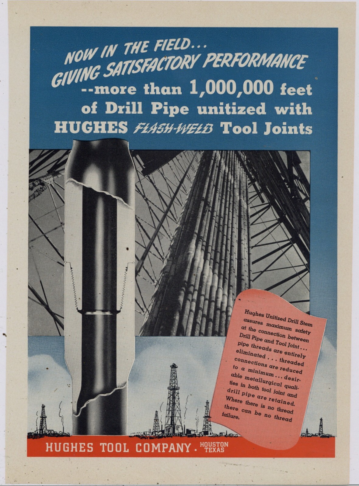 1941 Hughes Tool Co. Ad: Flash Weld Tool Joints - Houston, Texas | eBay