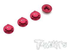 T-Works Dadi Ruota Chiusi Autobloccanti Rosso per 1:8 Buggy truggy - TO-306R