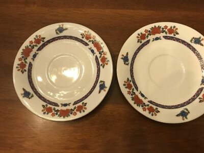2 Crown Ming  Fine China  OLD IMARI  Jian Shiang TEA CUP SAUCERS