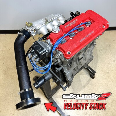 3'' inch Air Intake V Stack for Honda Civic Integra w Skunk2 Ultra Street | Black