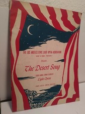 1945 The Desert Song 8th Season of Light Opera. Playbill Mp 119