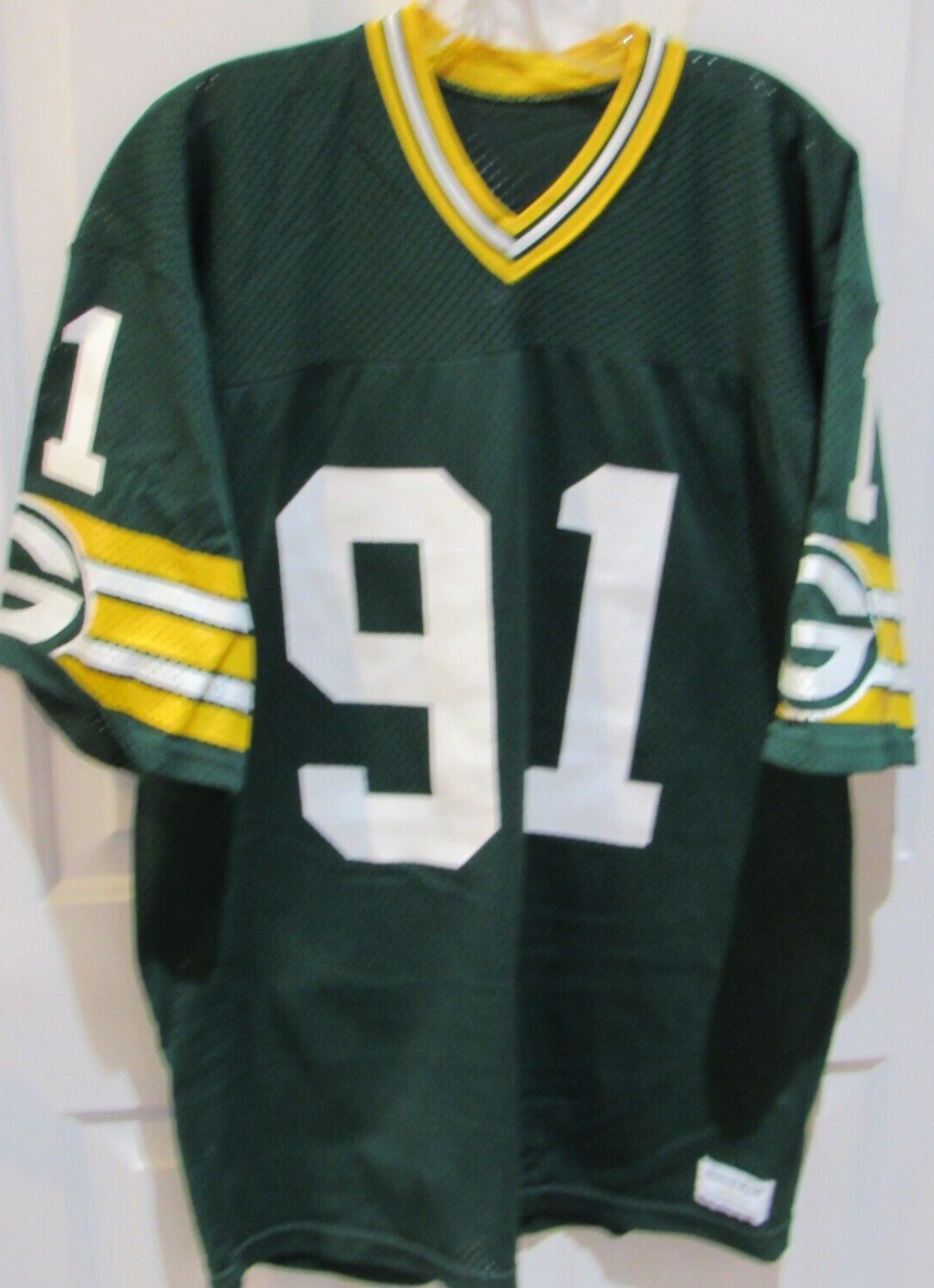 VTG Green Bay Packers Brian Noble NFL jersey men's Large USA Sand Knit rare  VGC