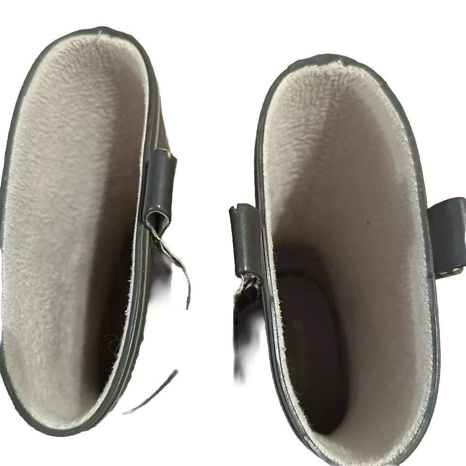 TRETORN Womens Rain Boots ELSA Gray Green Rubber Waterproof Mid Calf Snow Lined - Image 3 of 4