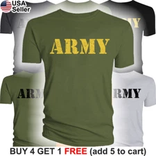US Army T-Shirt USA Military Physical Training Patriotic PT American Distressed