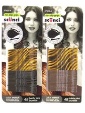 SCUNCI NO SLIP GRIP COLOR MATCH BOBBY PINS - 48 PCS. 37423-A 