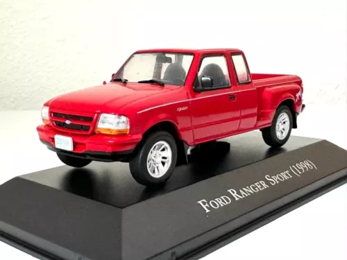 Camioneta pickup IXO roja Ford Ranger Sport 1998 México diecast escala 1:43 modelo de juguete - Imagen 4 de 8