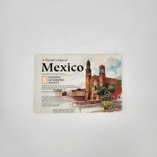 1994 National Geographic A Traveler's Map Of Mexico 