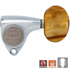 NEW Gotoh SGV510Z-P2 Tuners L3+R3 Guitar Tuning Keys 1:21 Ratio, 3x3 - CHROME