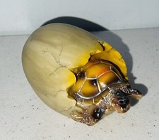Turtle Hatchling Emerging From Egg Resin Figurine 4 MRA14