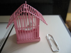 Détails Sur Objet Miniature Collection Au 112e Cage à Oiseaux Rose