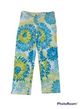 Lilly Pulitzer The Originals Aquamarine Seeing Things Cropped Pants Size 2