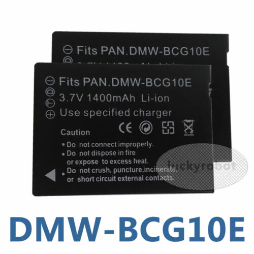 2X Battery for Panasonic Lumix DMW-BCG10e DMC-TZ30 TZ6 TZ7 TZ8 TZ10 TZ18 TZ65 - Afbeelding 1 van 4