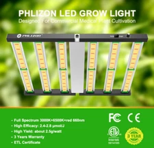 Phlizon 5000W Samsung LED Grow Light 5x5ft Bar Full Spectrum Indoor Lamp Flower
