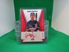 2019 Stars and Stripes Enrique Bradfield 17U Red Ink Auto 2/10 #17U-EB (B13)