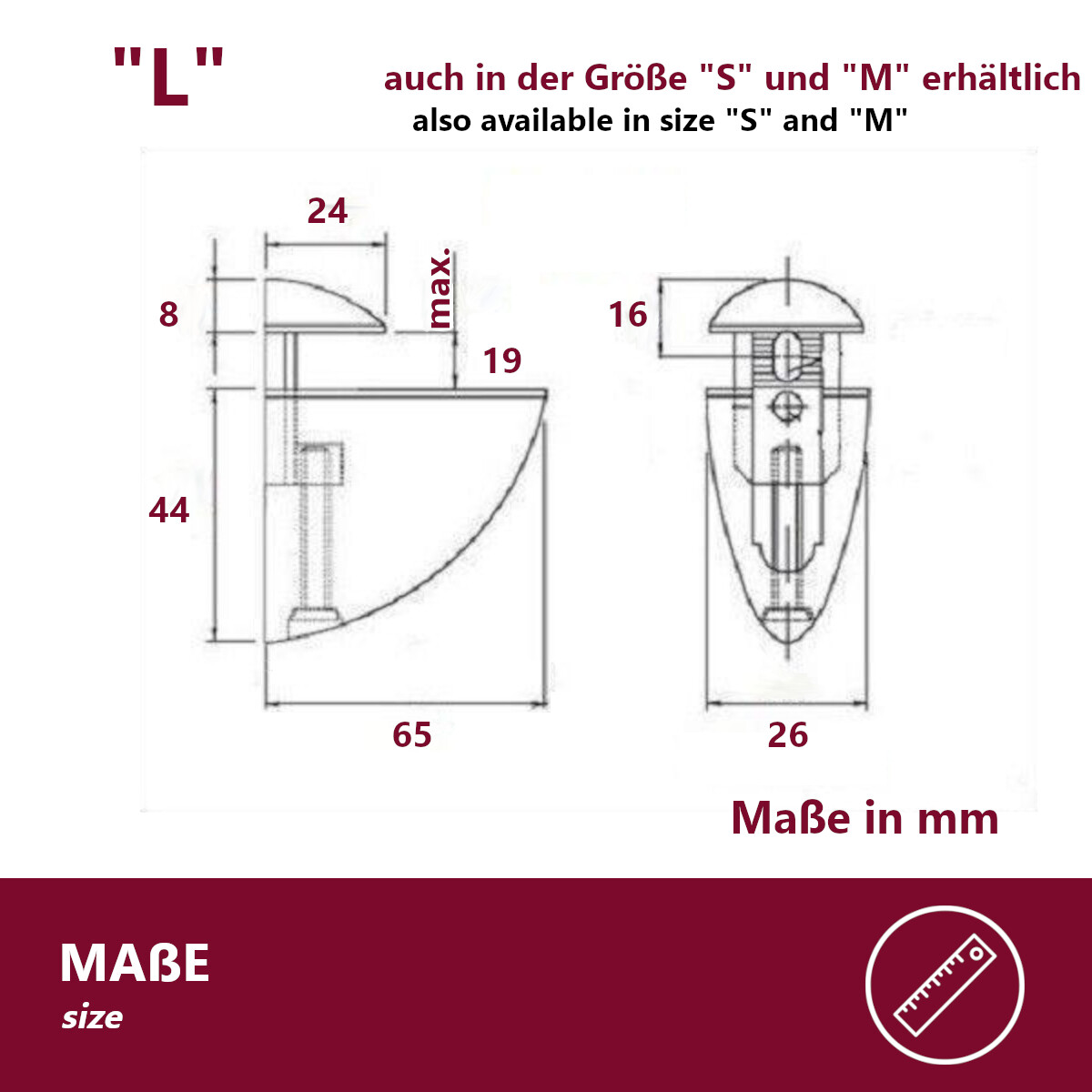 Regalbodenträger 8 Stück Glasbodenträger Chrom Regalträger Regalhalter S/M/L