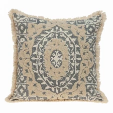 Parkland Collection Abu Transitional Throw Pillow Beige3 18" x 18"