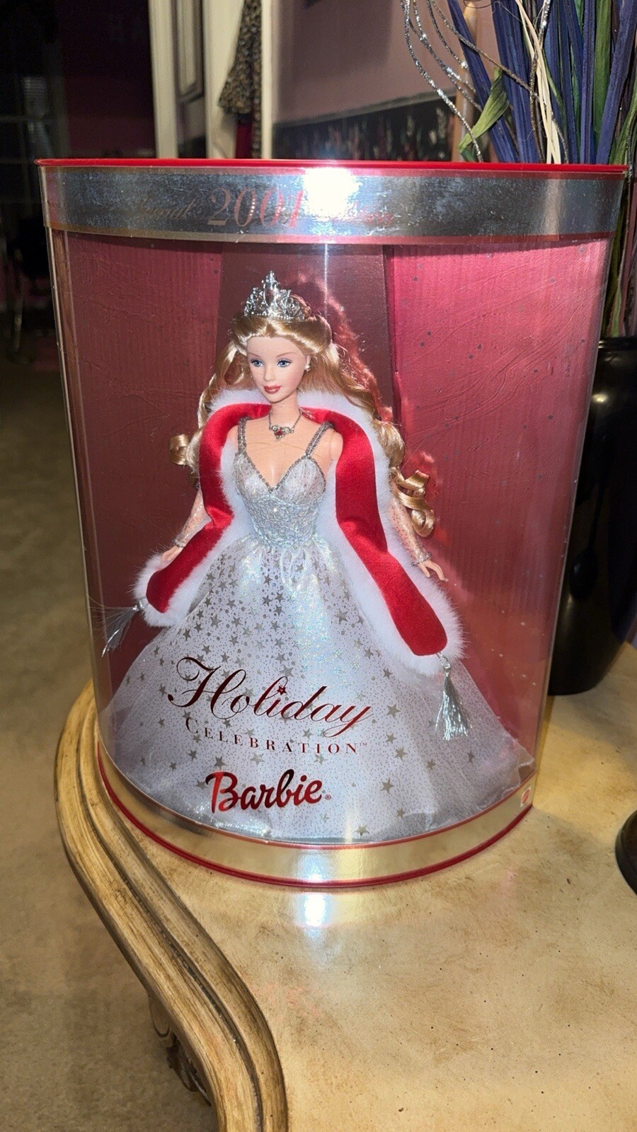 Mattel Holiday Celebration Barbie Fashion Doll 2001 Blonde Hair Vintage