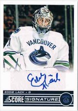 2013-14 PANINI SCORE SIGNATURE EDDIE LACK AUTO VANCOUVER CANUCKS #SS-EL