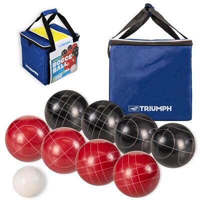 Triumph Sports Competition 100mm Resin Bocce Ball Outdoor Game Set with Carry...
