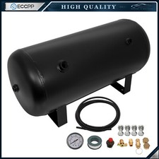 5 Gallon Air Tank 200 Psi Black With Air Gauge Switch For Train Truck Van Horn