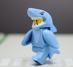 lego minifigures shark suit guy