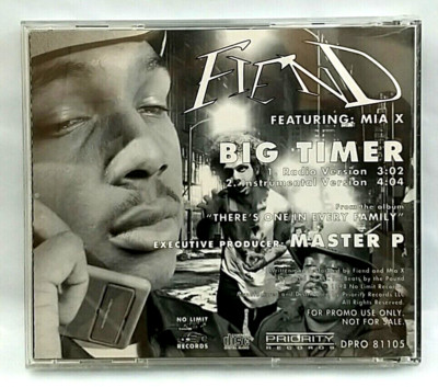 (CD) Fiend Feat. Mia X    Big Timer, Promo, DPRO 81105, Single, Near Mint, Rare.