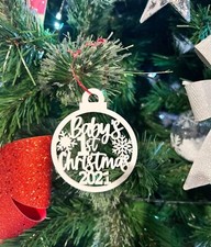 Baby's First Christmas Christmas Bauble Decoration  Acrylic  Festive  Season