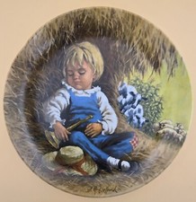 Reco 1980 Little Boy Blue Plate - Mother Goose Series - Signed