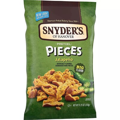 Snyder's of Hanover Pretzel Pieces JALAPENO Spicy Sourdough 11Oz 1 Bag JAN 2026