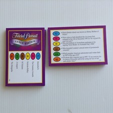 Trivial Pursuit 2001 Genus Question / Answer Cards (Purple) x 50  Spares 