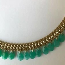 Stella & Dot Statement Necklace Contessa Jade New in Box
