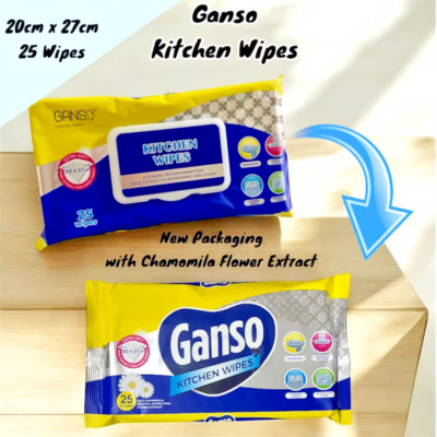 Value Buy! Kitchen wipes with Chamomile flower extract  (25pcs/pack x 3 packs)