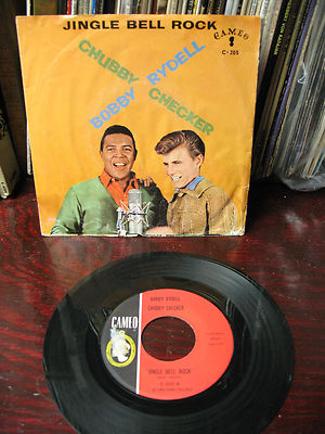 CHUBBY CHECKER  BOBBY  RYDELL  JINGLE BELLS IMITATIONS  45  ORIGINAL 